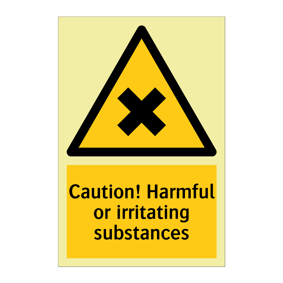 Caution! Harmful or irritating substances
