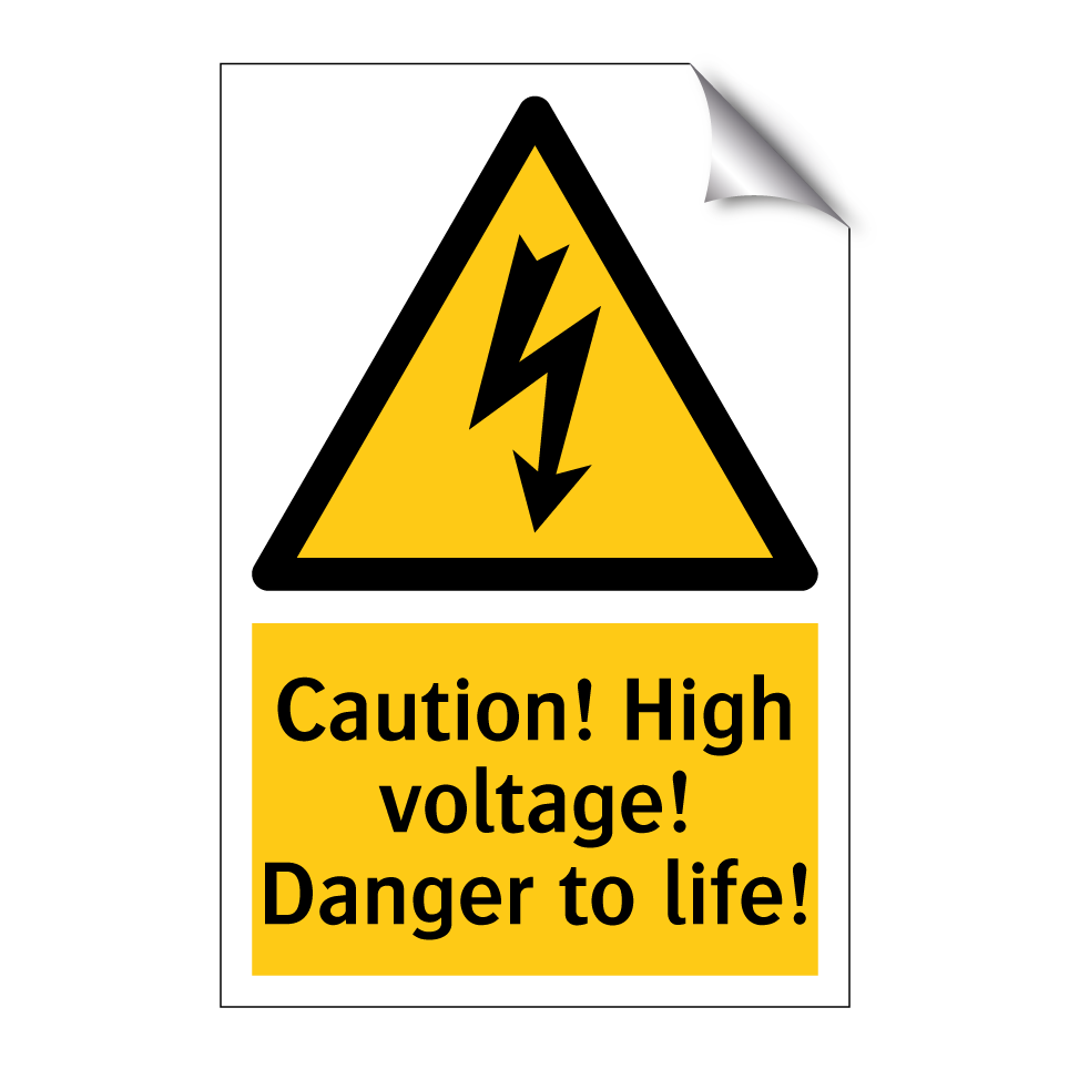 Caution! High voltage! Danger to life!