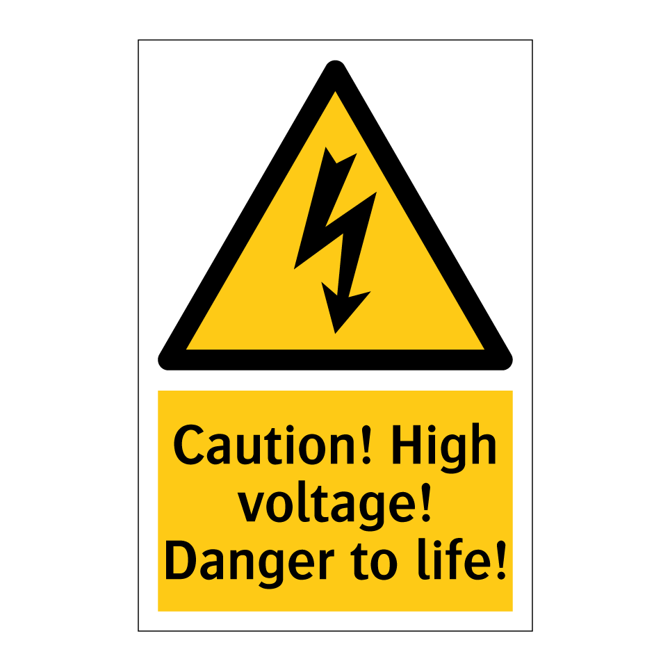 Caution! High voltage! Danger to life!