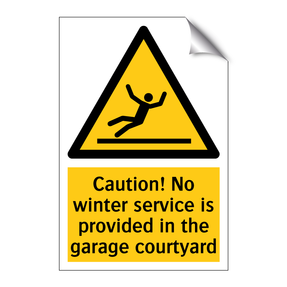 Caution! No winter service is provided in the garage courtyard
