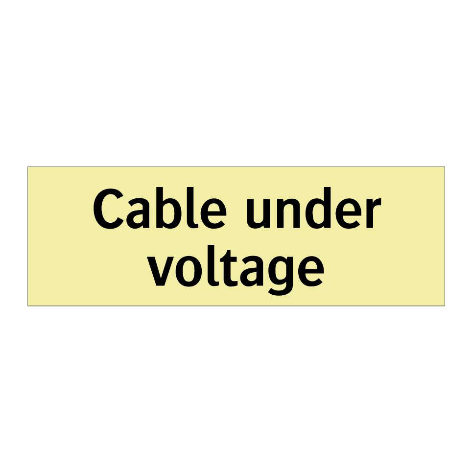 Cable under voltage