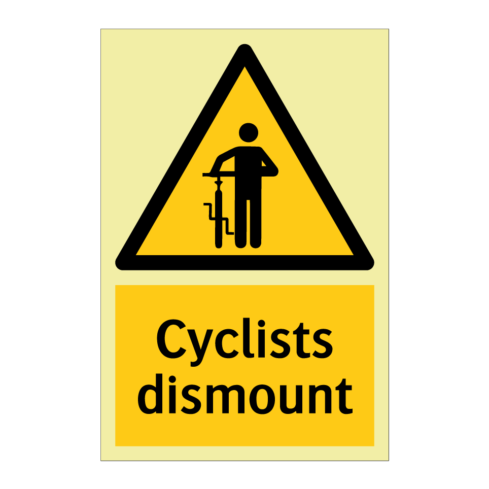 Cyclists dismount