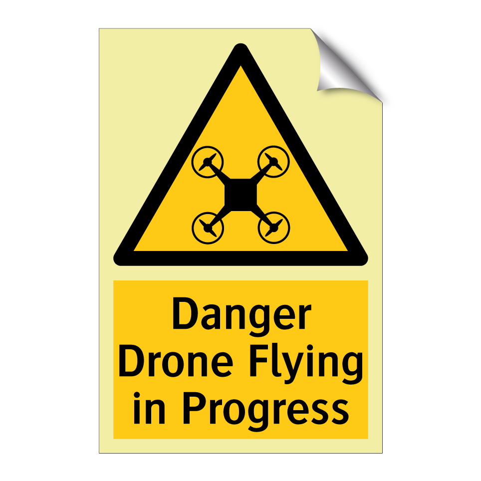 Danger Drone Flying in Progress