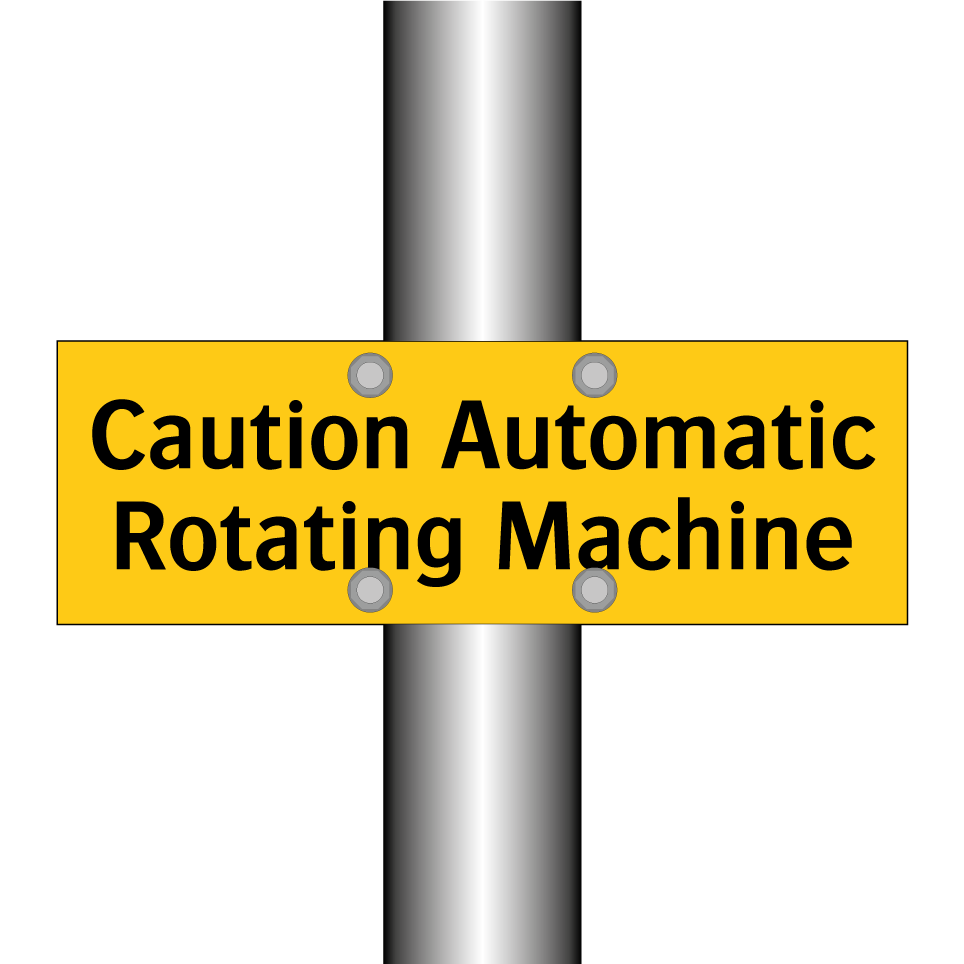 Caution Automatic Rotating Machine