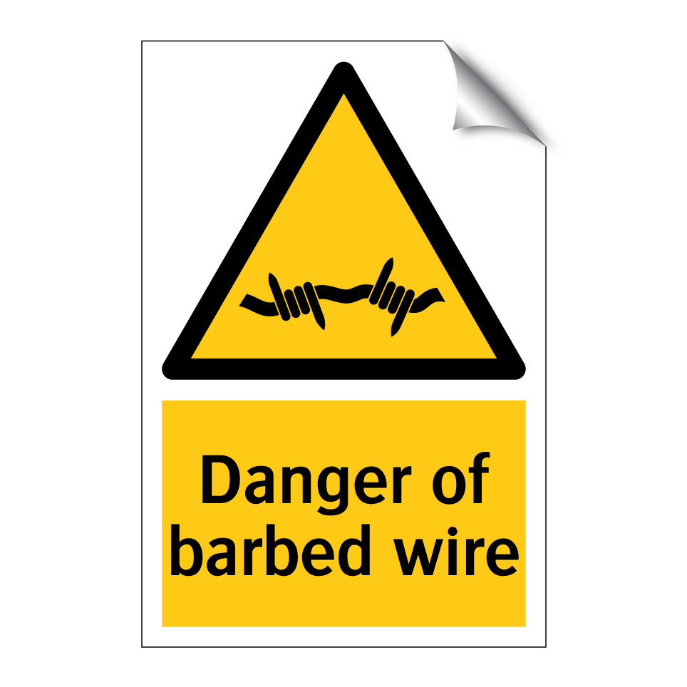 Danger of barbed wire