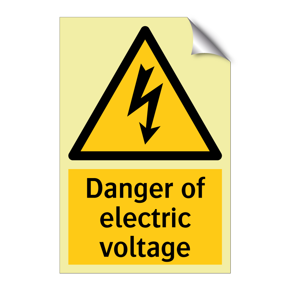 Danger of electric voltage