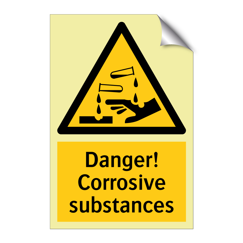 Danger! Corrosive substances