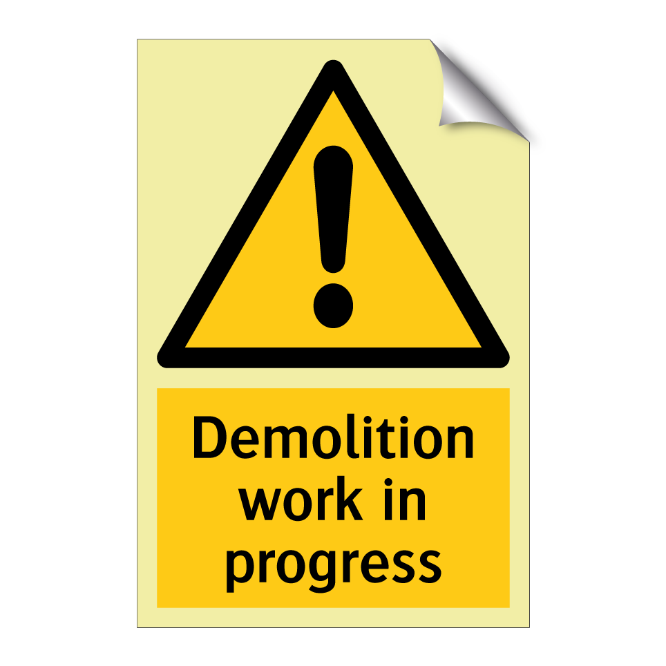 Demolition work in progress