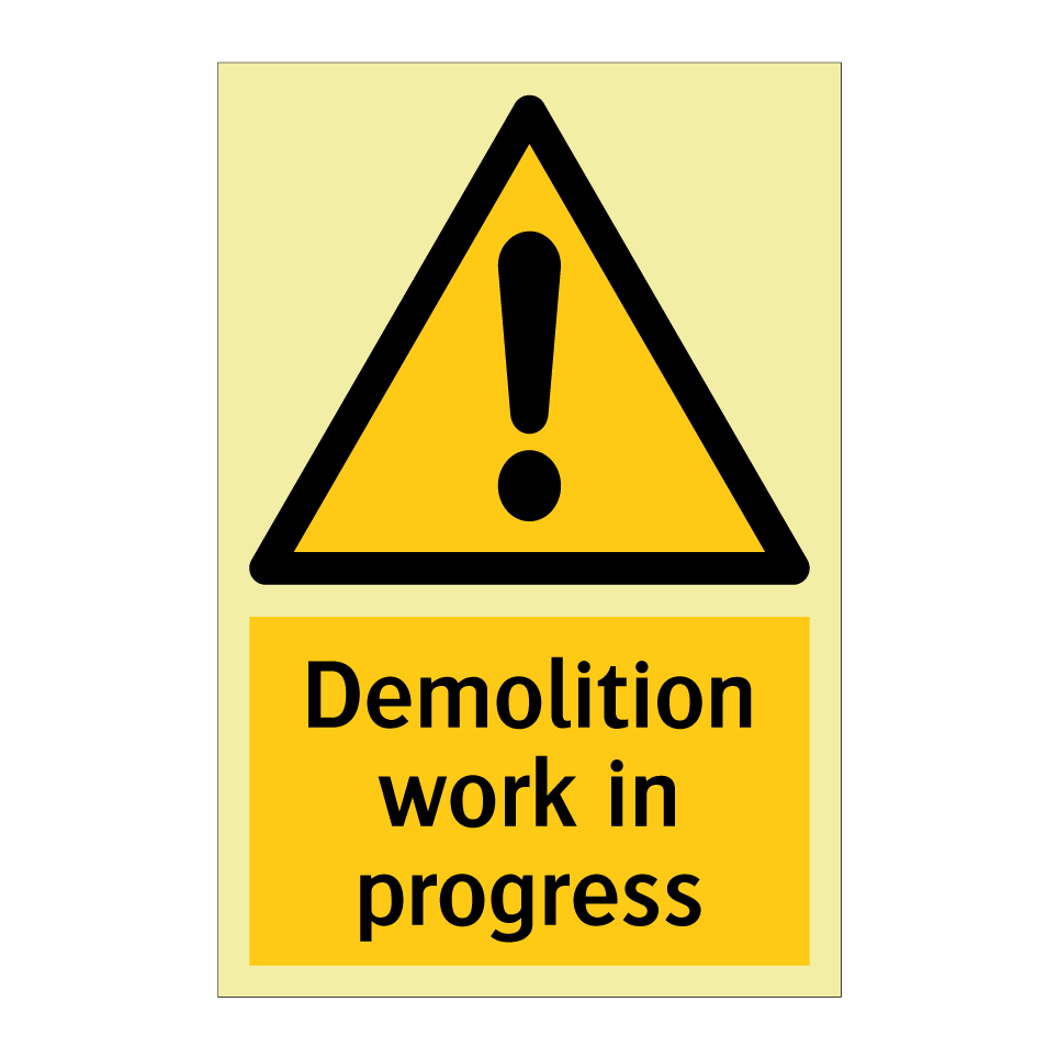 Demolition work in progress