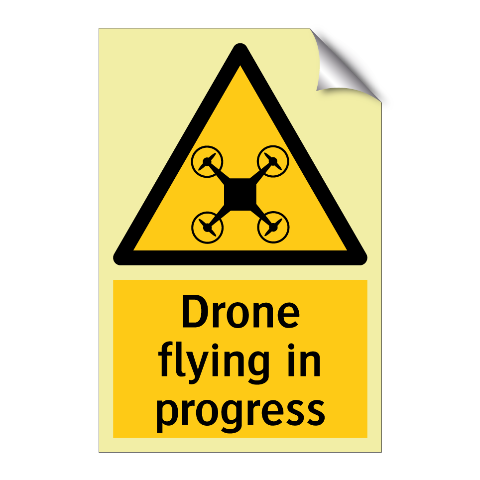 Drone flying in progress