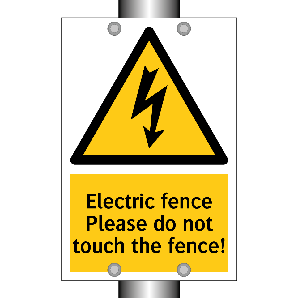 Electric fence Please do not touch the fence!