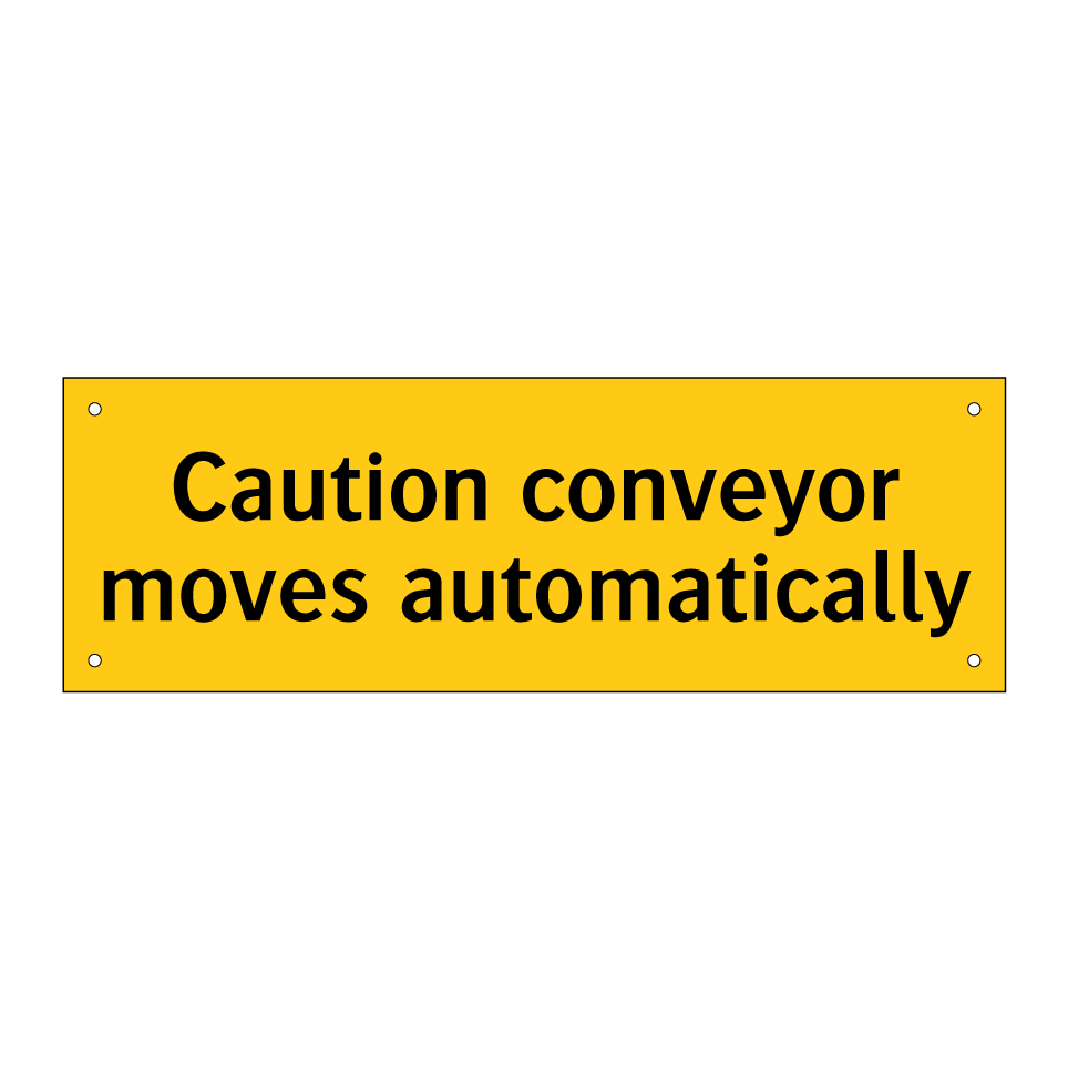 Caution conveyor moves automatically
