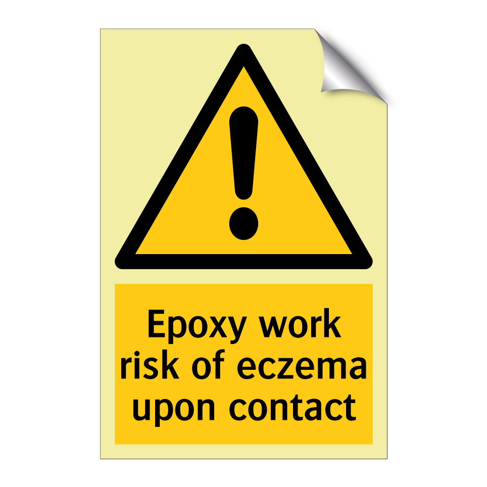 Epoxy work risk of eczema upon contact