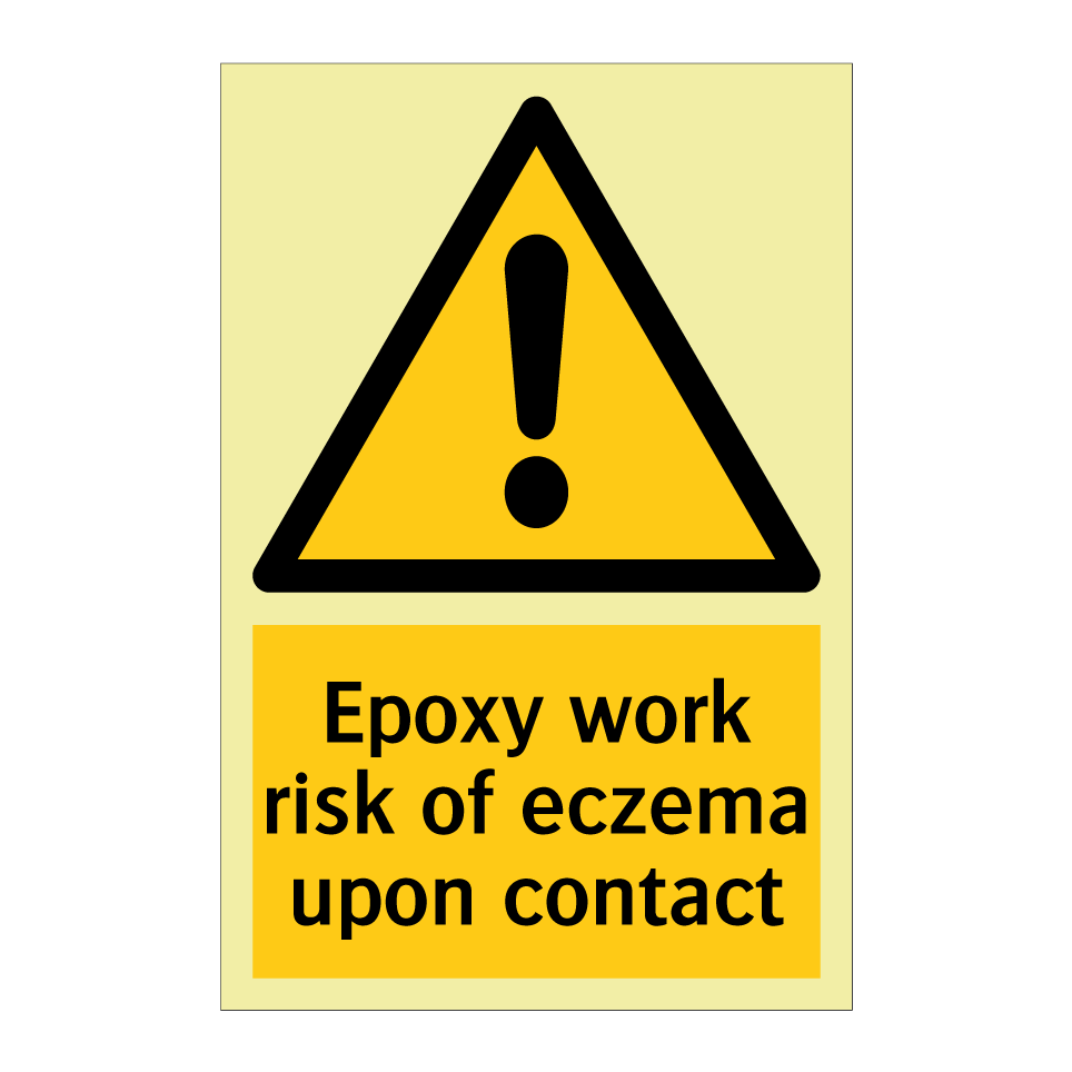 Epoxy work risk of eczema upon contact
