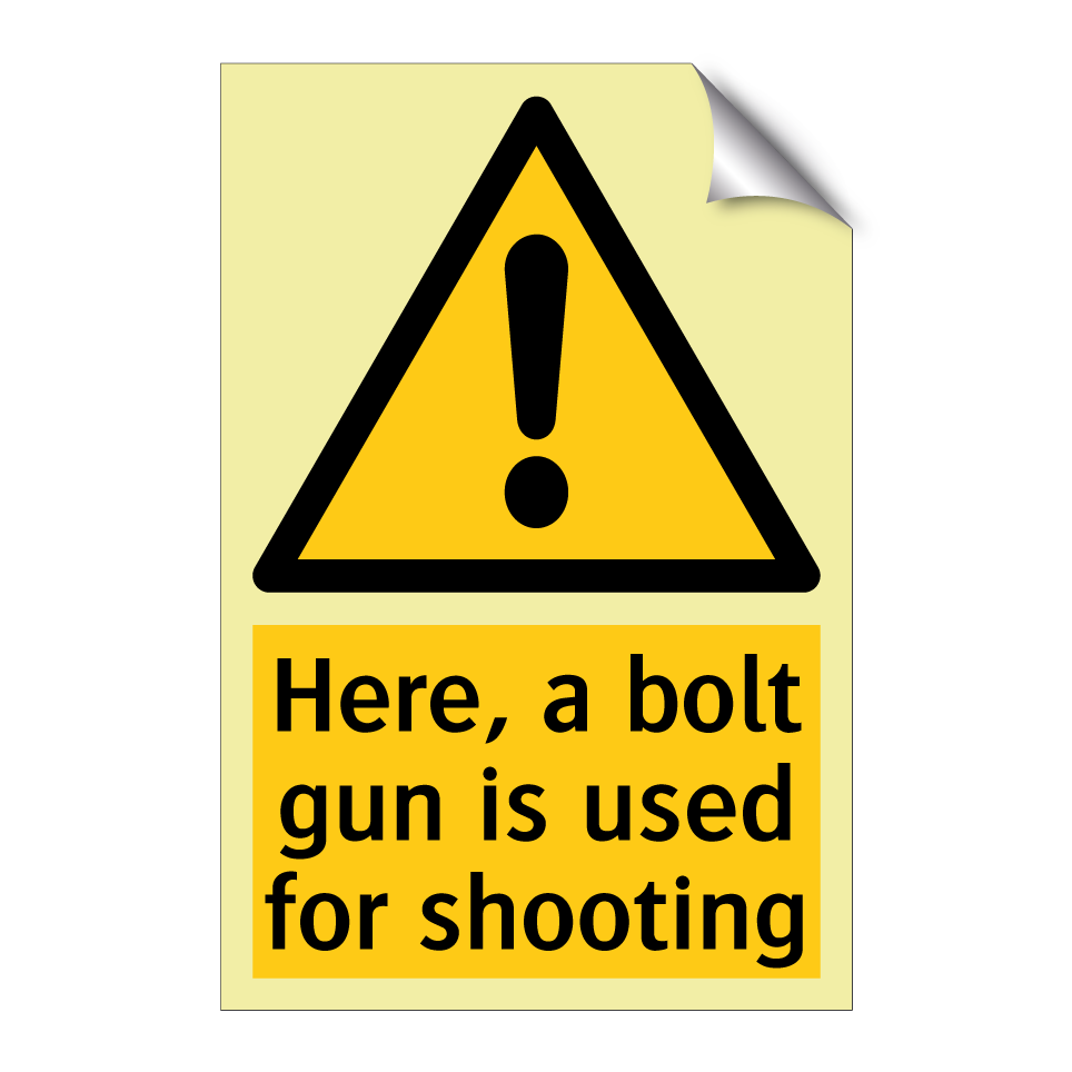 Here, a bolt gun is used for shooting