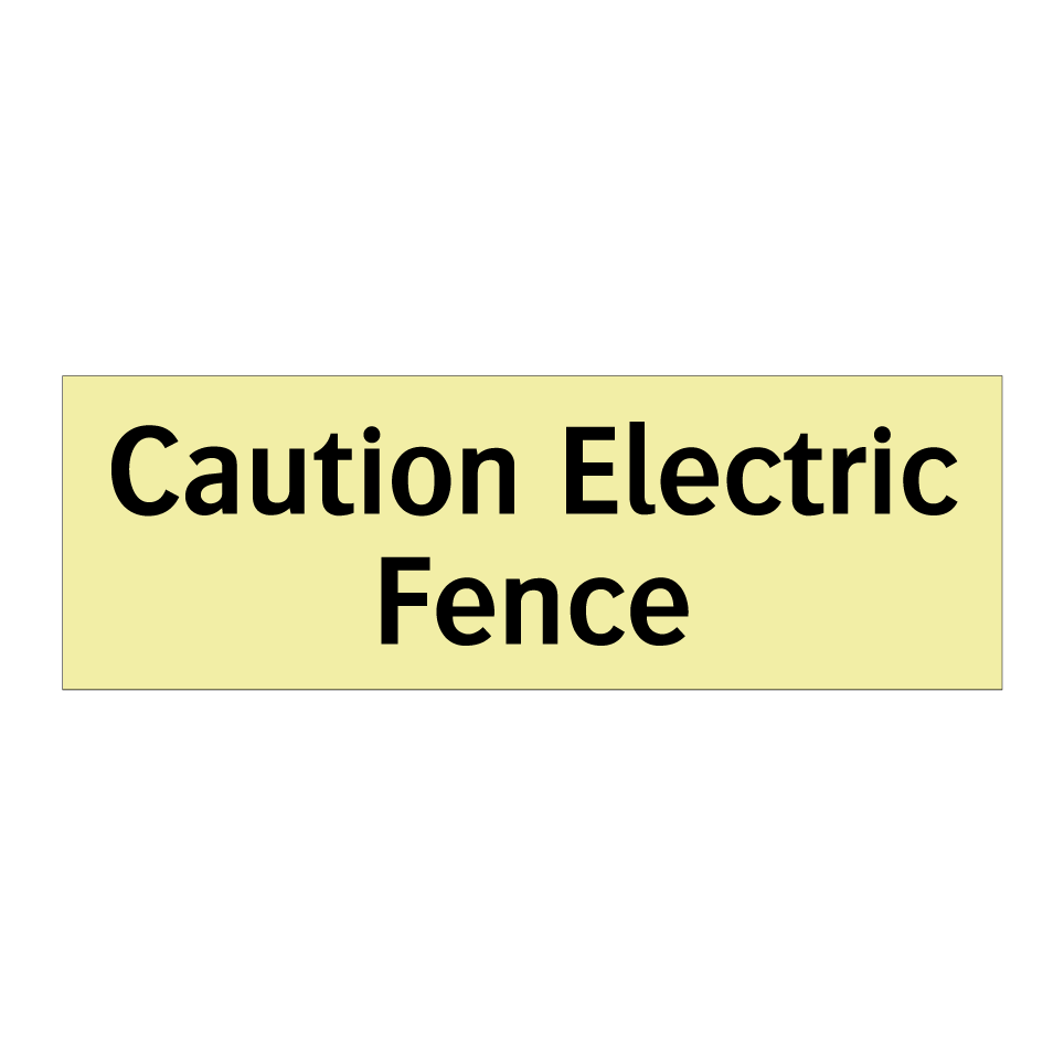 Caution Electric Fence