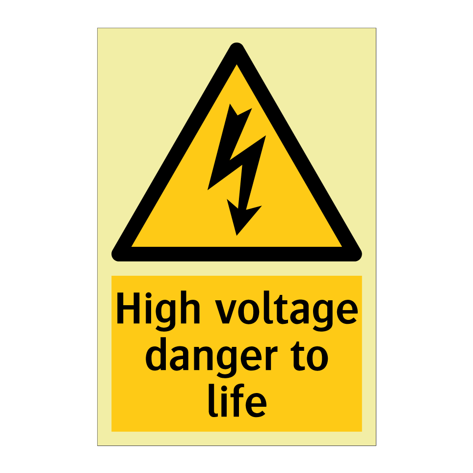 High voltage danger to life