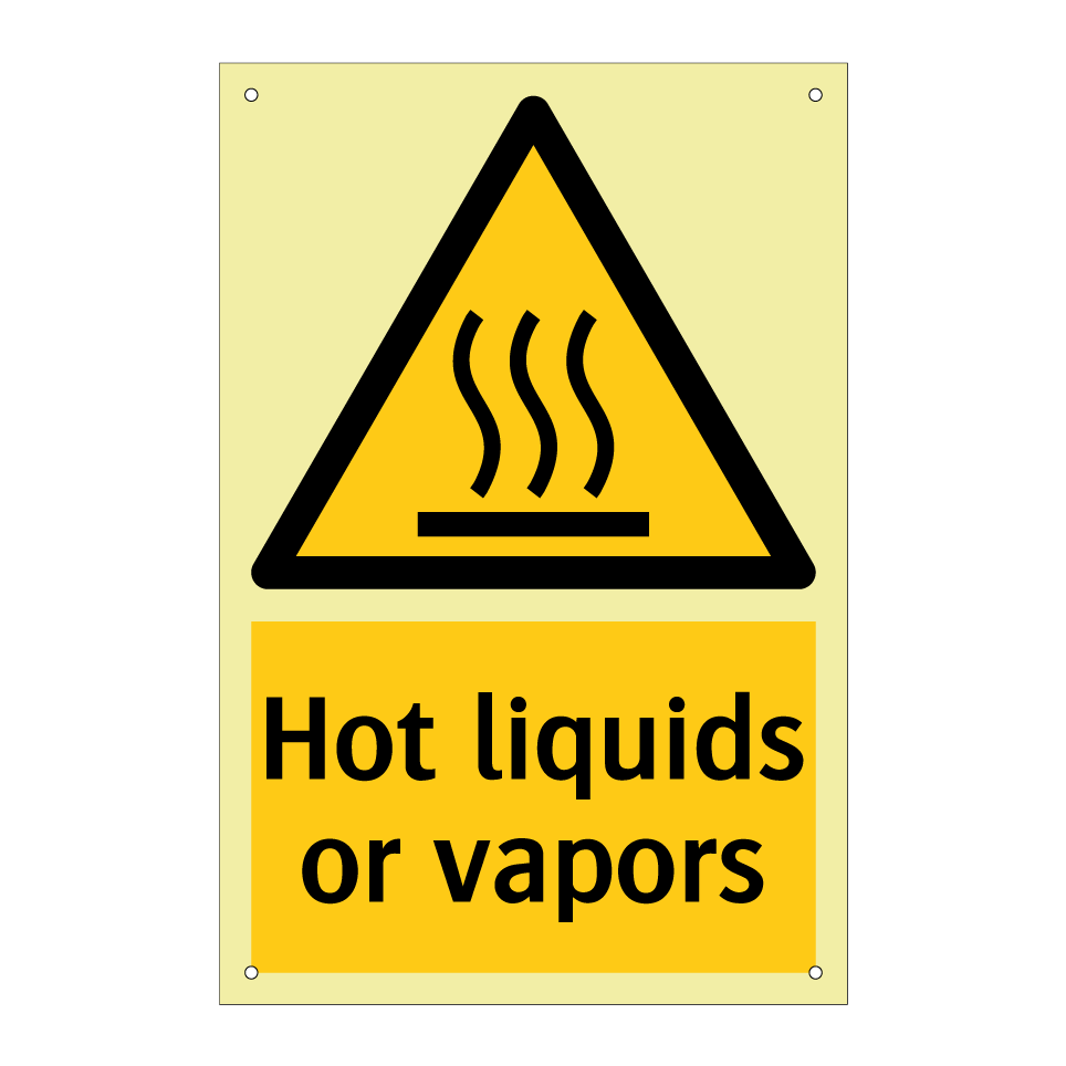 Hot liquids or vapors