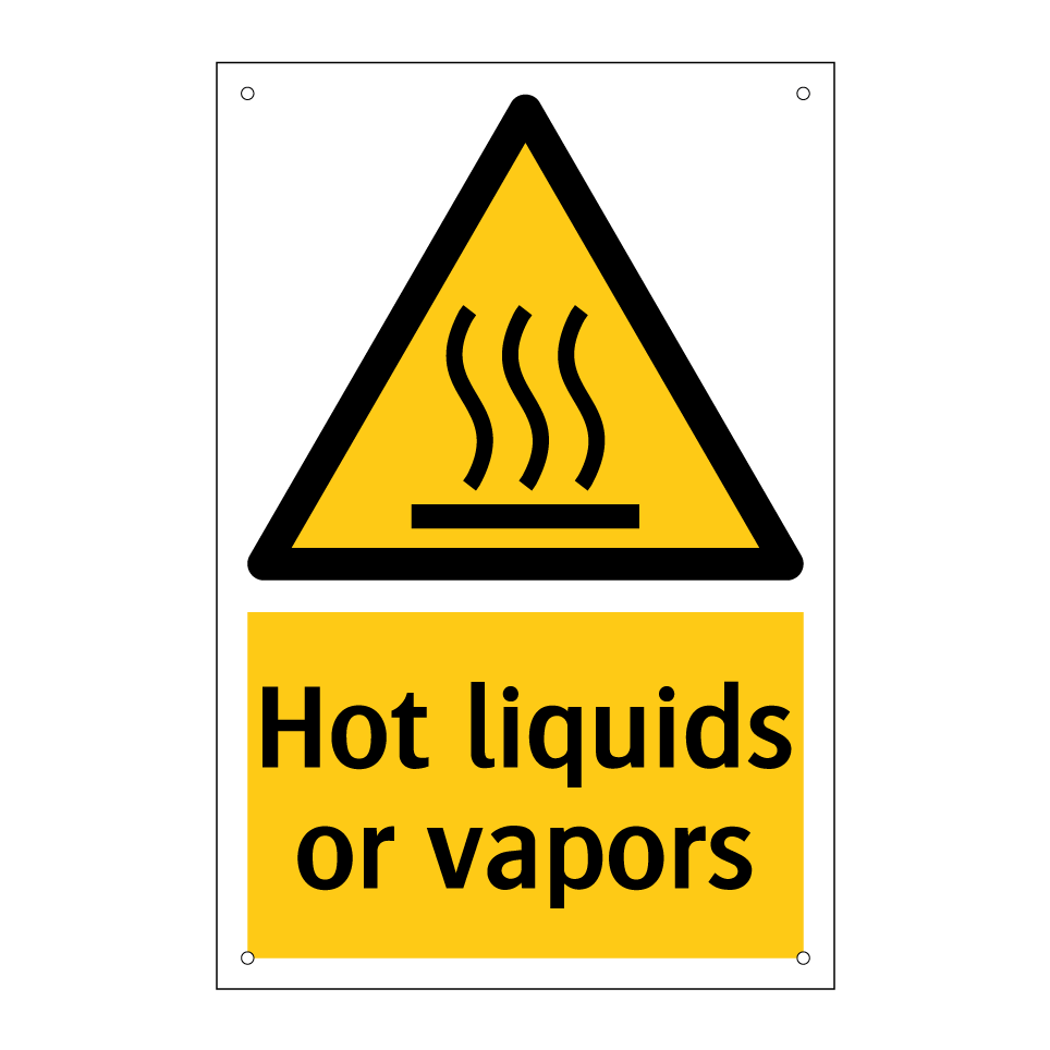 Hot liquids or vapors
