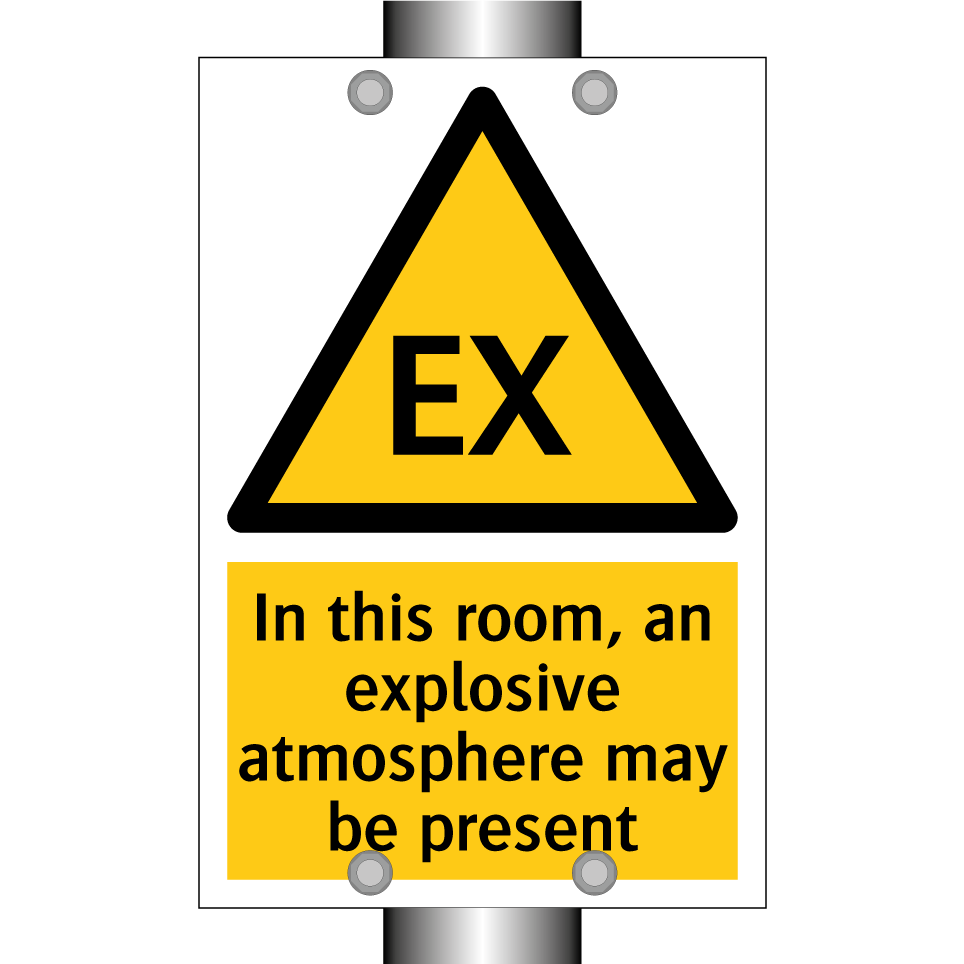 In this room, an explosive atmosphere may be present