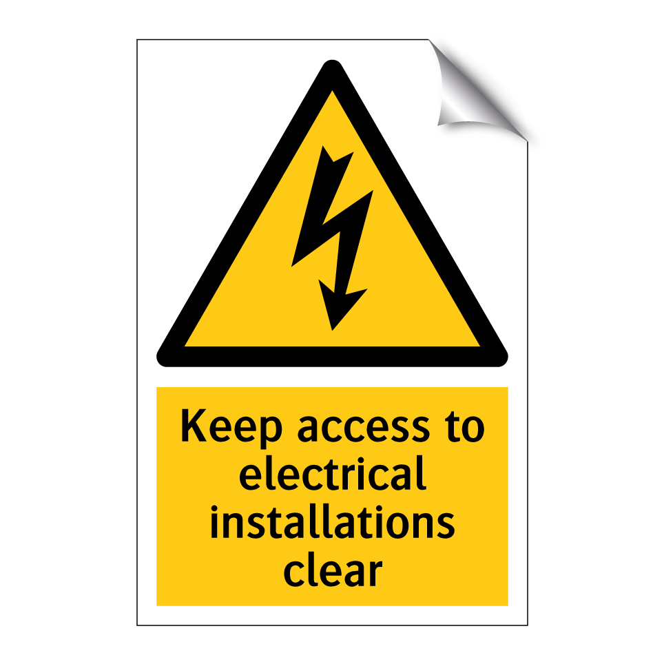 Keep access to electrical installations clear