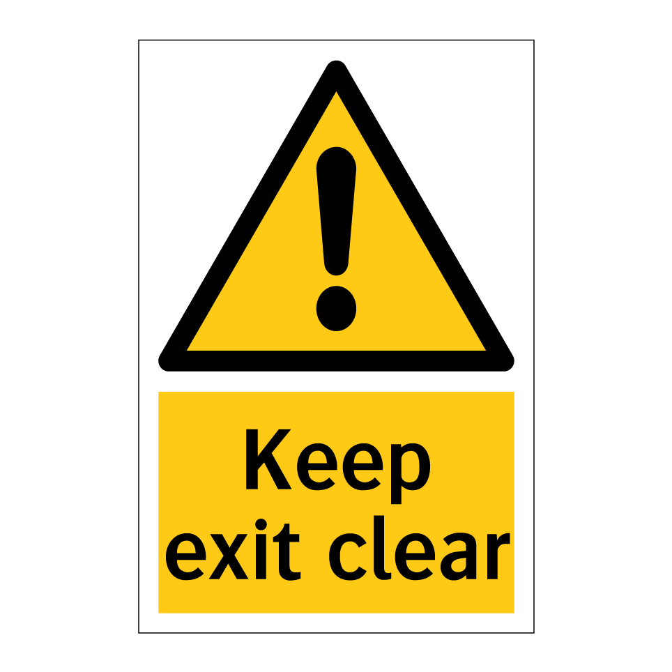 Keep exit clear