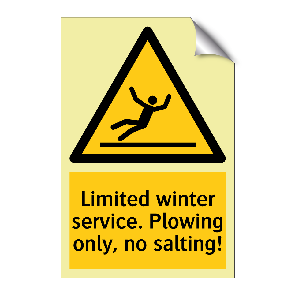 Limited winter service. Plowing only, no salting!