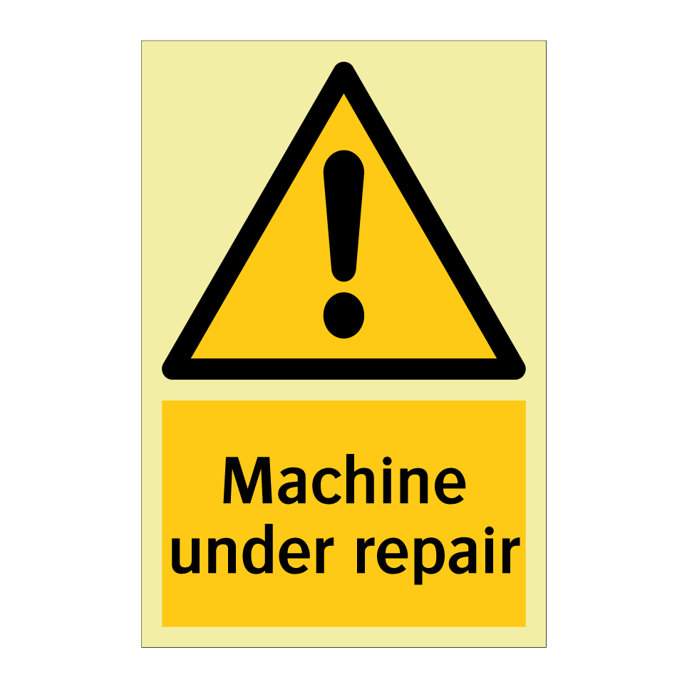Machine under repair