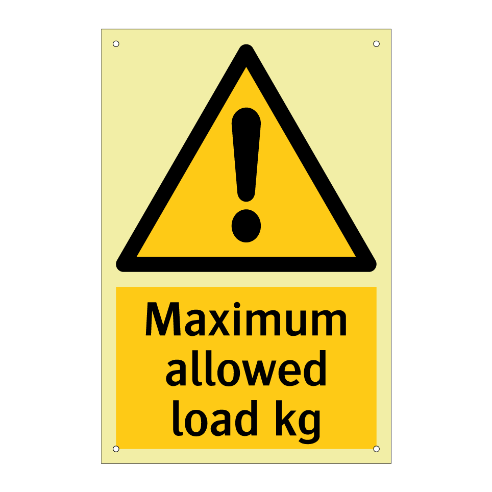 Maximum allowed load kg