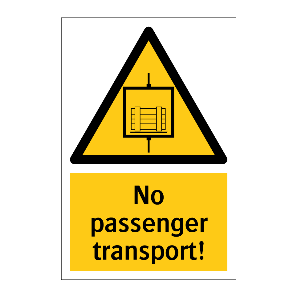 No passenger transport!