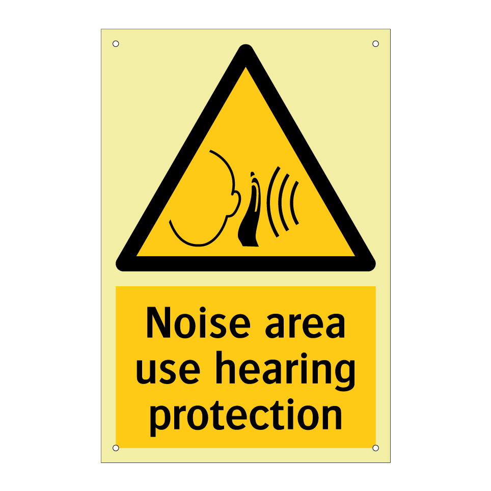 Noise area use hearing protection