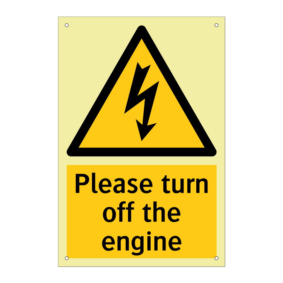 Please turn off the engine