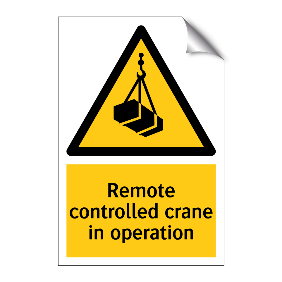Remote controlled crane in operation