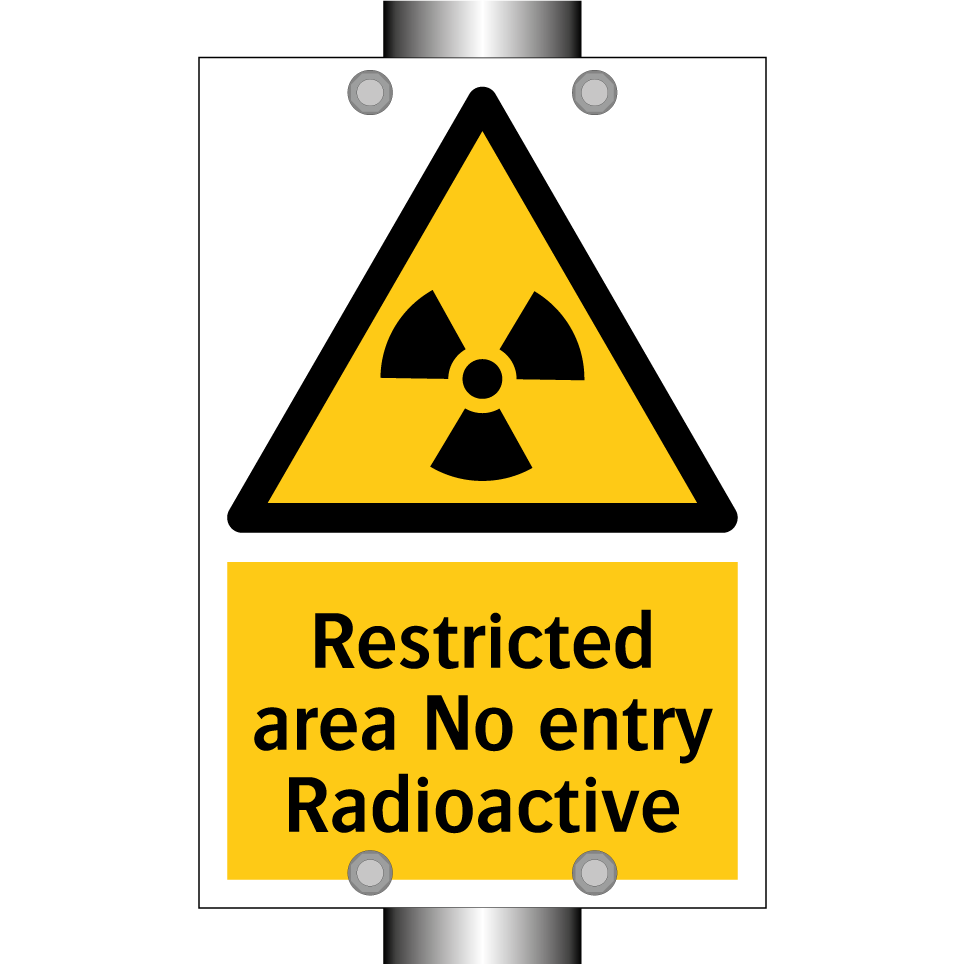 Restricted area No entry Radioactive