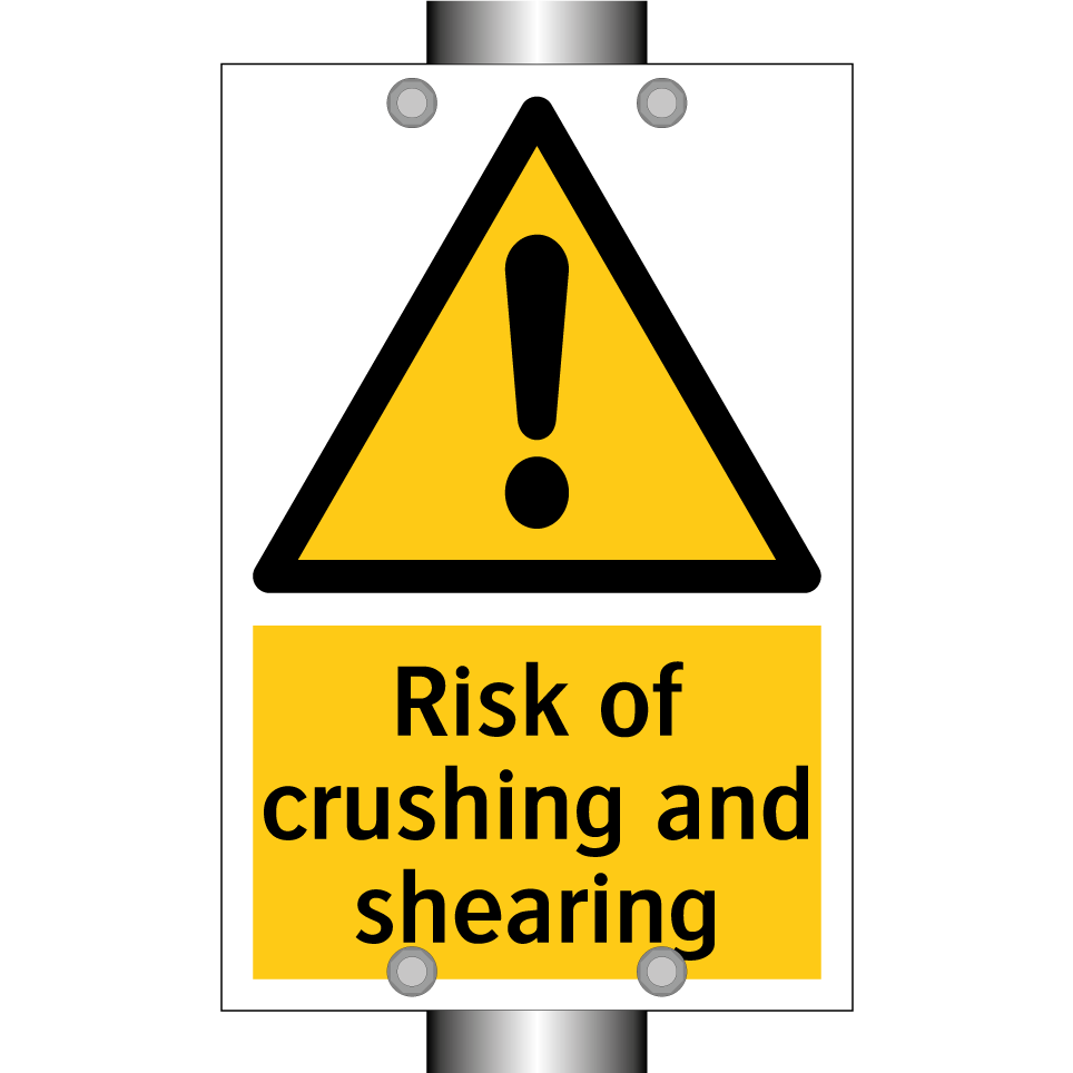Risk of crushing and shearing