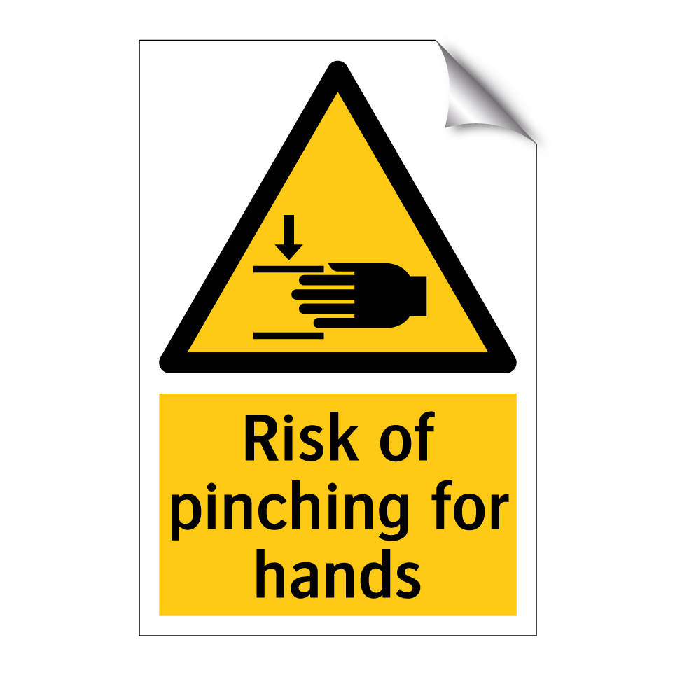 Risk of pinching for hands