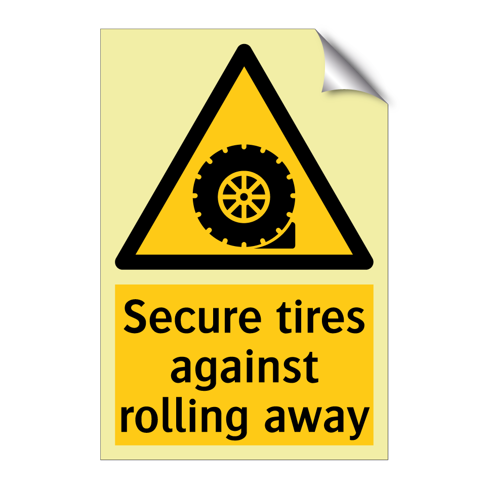 Secure tires against rolling away