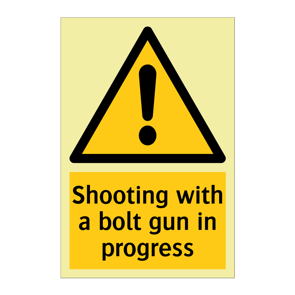Shooting with a bolt gun in progress
