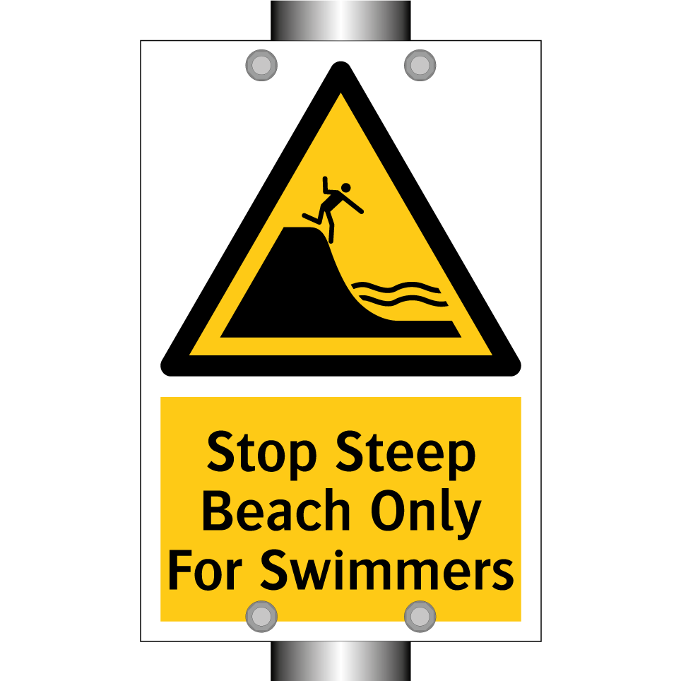 Stop Steep Beach Only For Swimmers