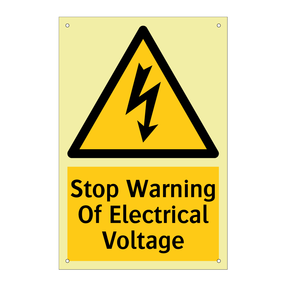 Stop Warning Of Electrical Voltage