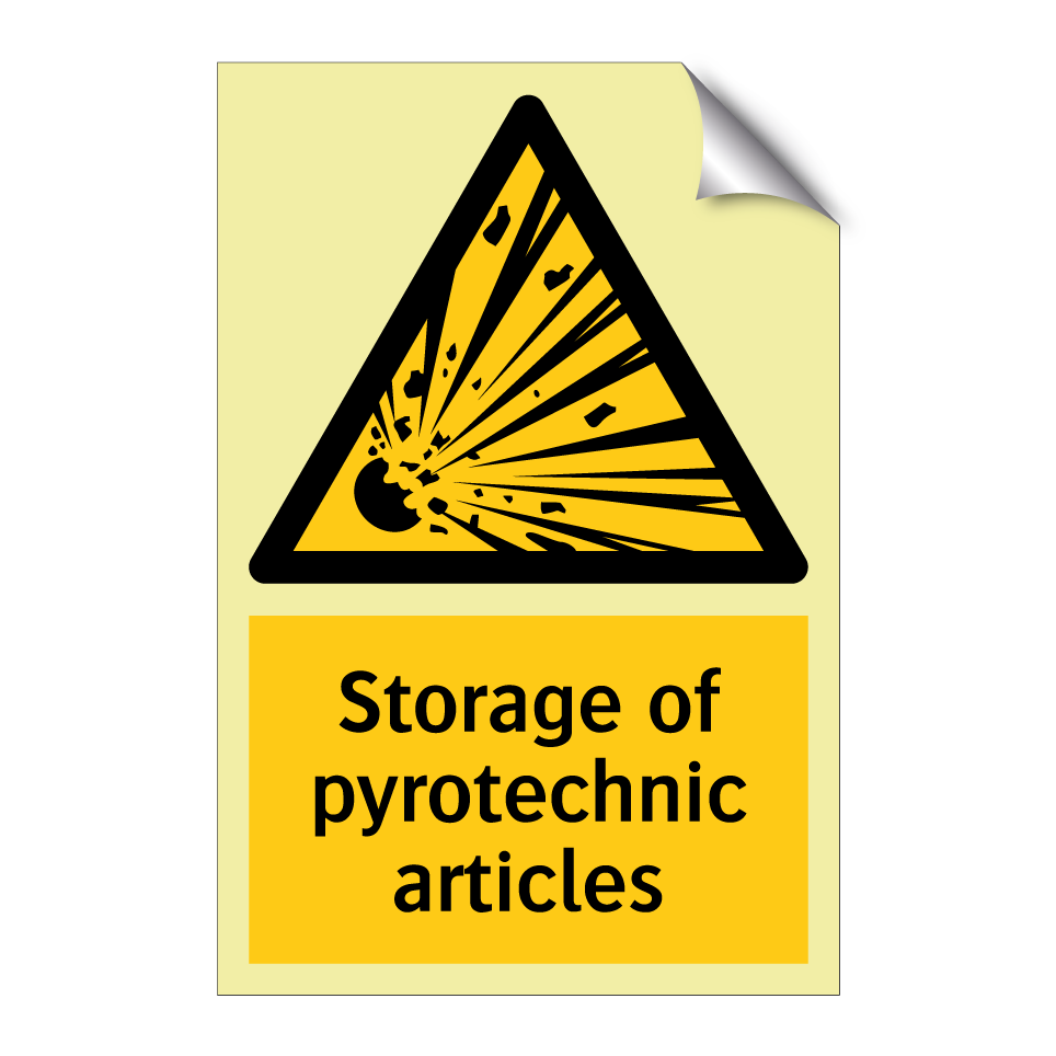 Storage of pyrotechnic articles