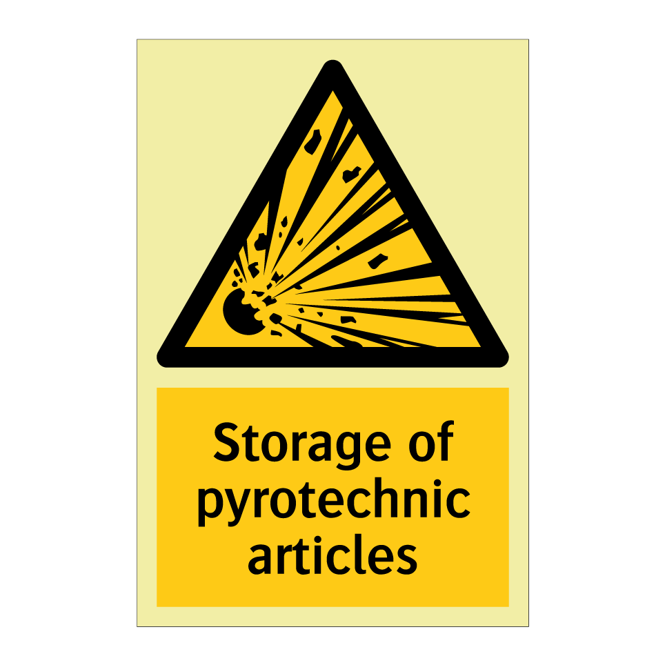 Storage of pyrotechnic articles