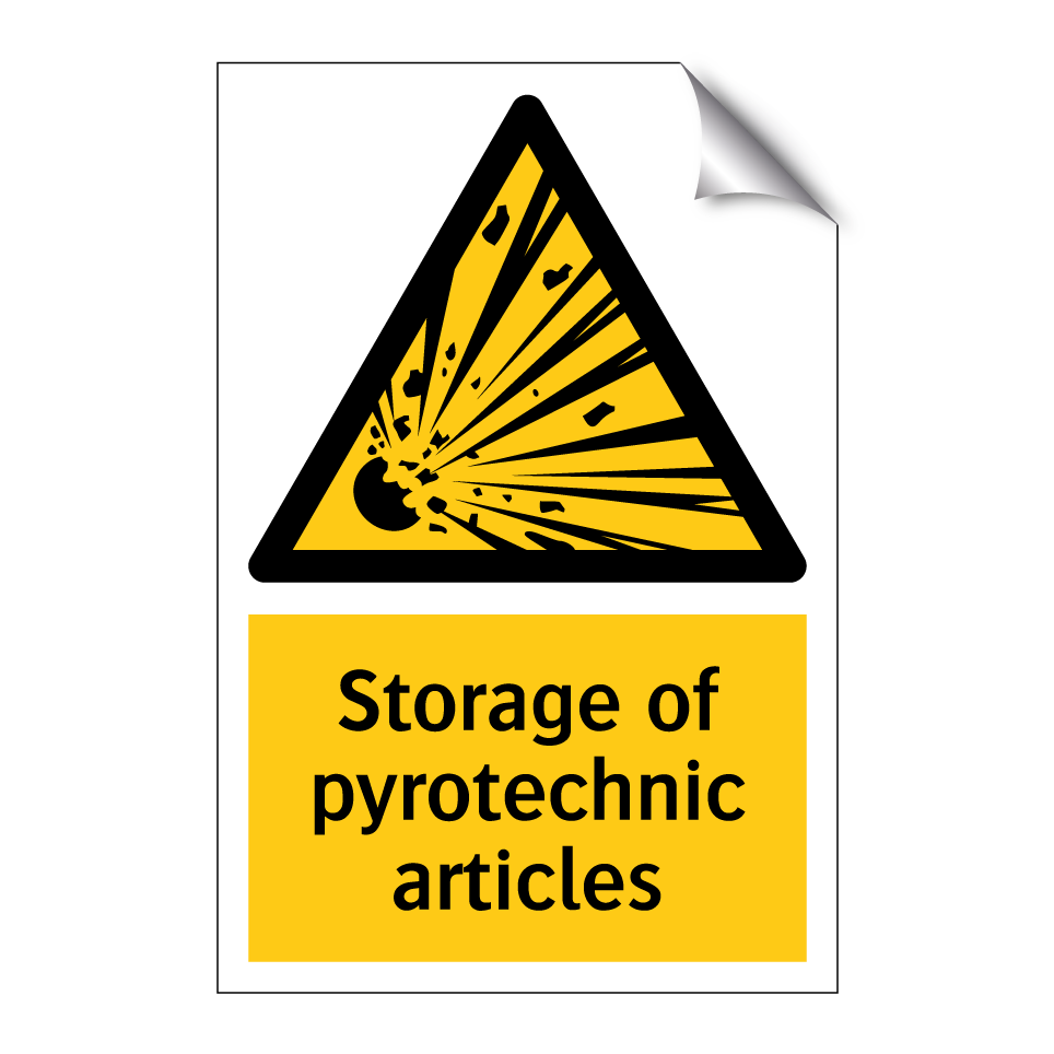 Storage of pyrotechnic articles