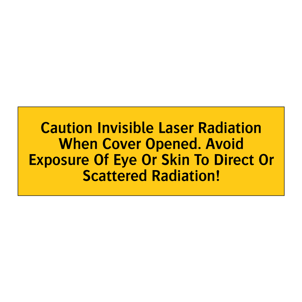 Caution Invisible Laser Radiation When Cover Opened. Avoid Exposure Of Eye Or Skin To Direct Or Scattered Radiation!