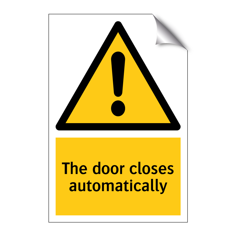 The door closes automatically