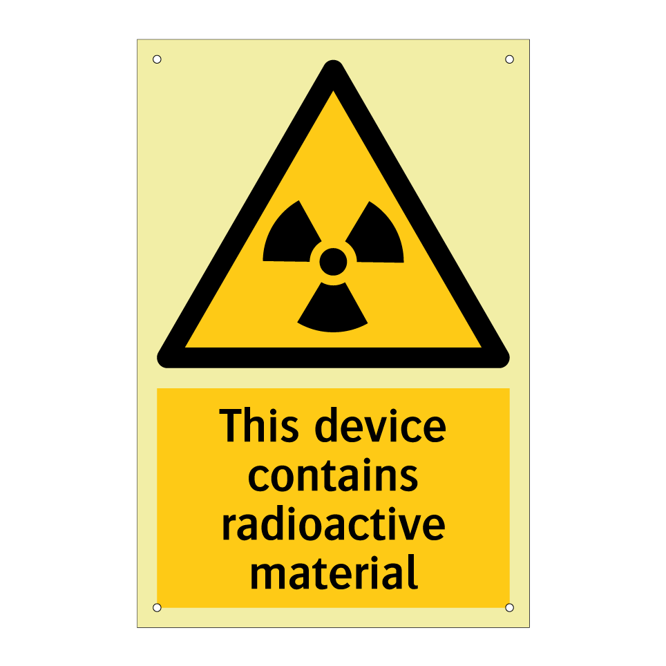 This device contains radioactive material