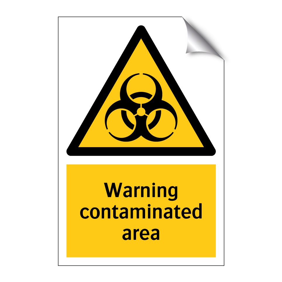Warning contaminated area