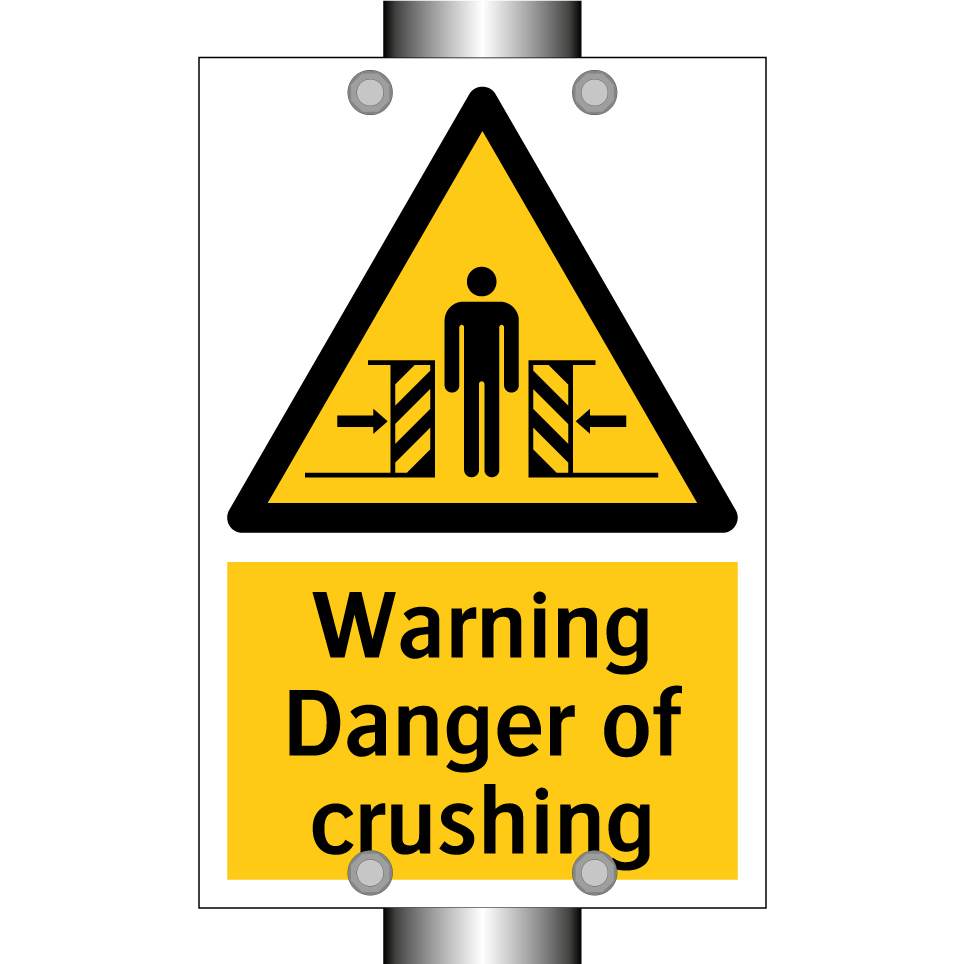 Warning Danger of crushing