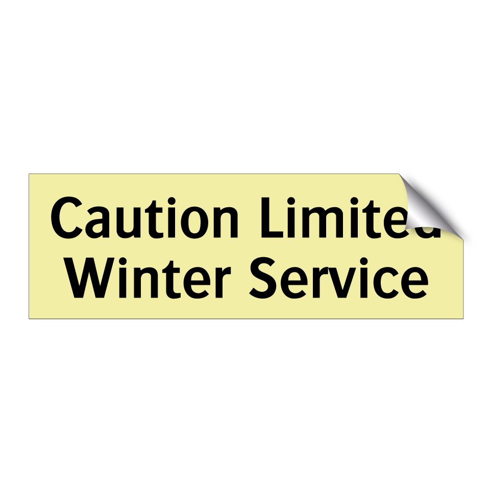 Caution Limited Winter Service