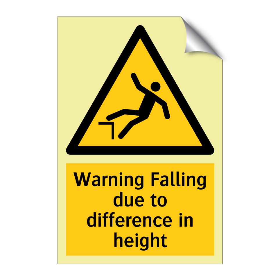 Warning Falling due to difference in height